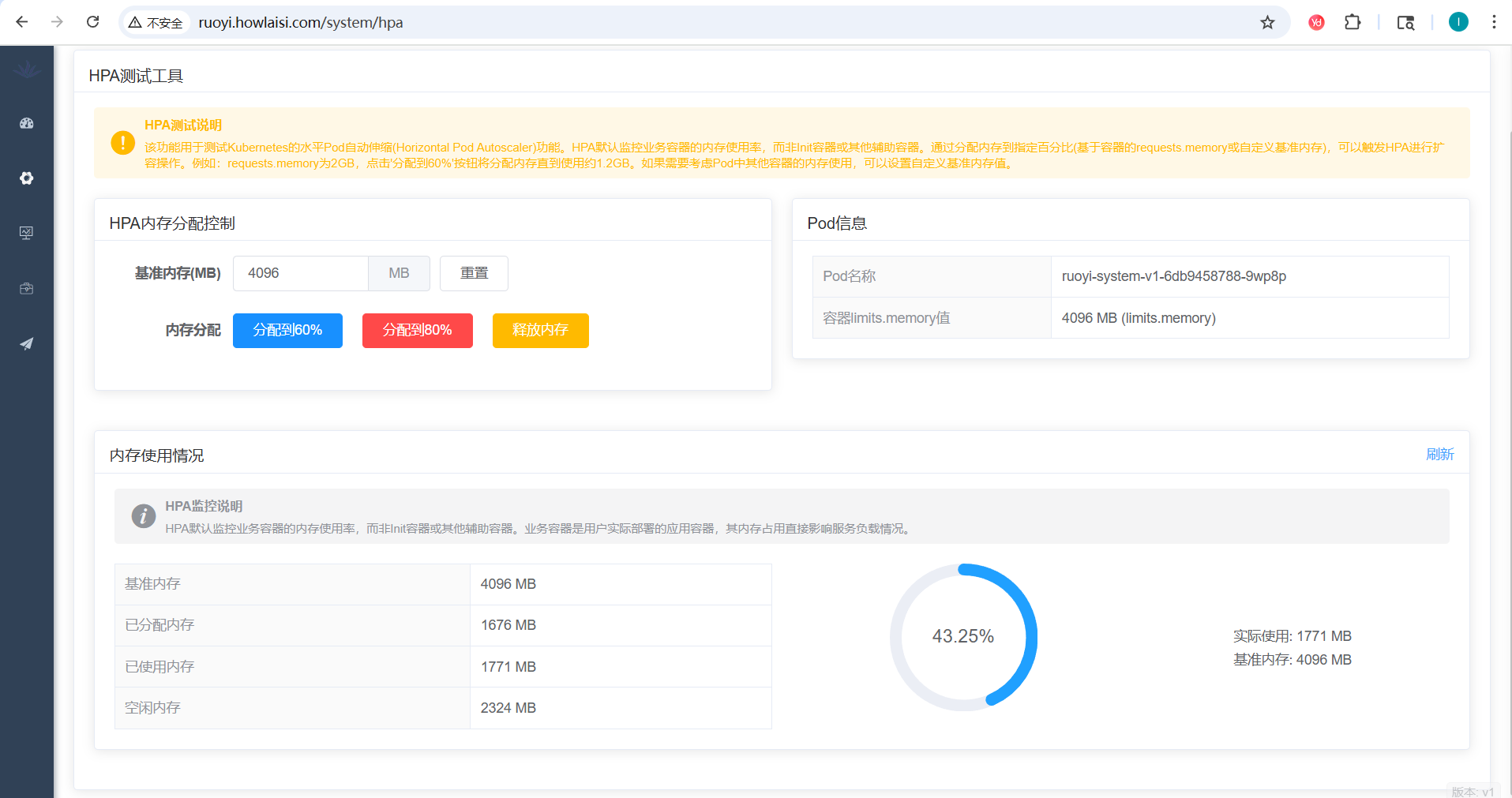 Ruoyi项目HPA自动扩缩容测试实战：基于内存使用率的弹性伸缩配置